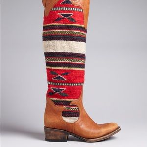 Over the knee free bird boots